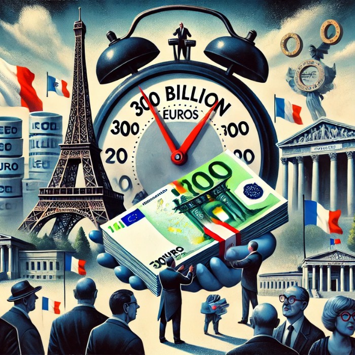 Франция емитира облигации за 300 млрд. евро въпреки липсата на бюджет