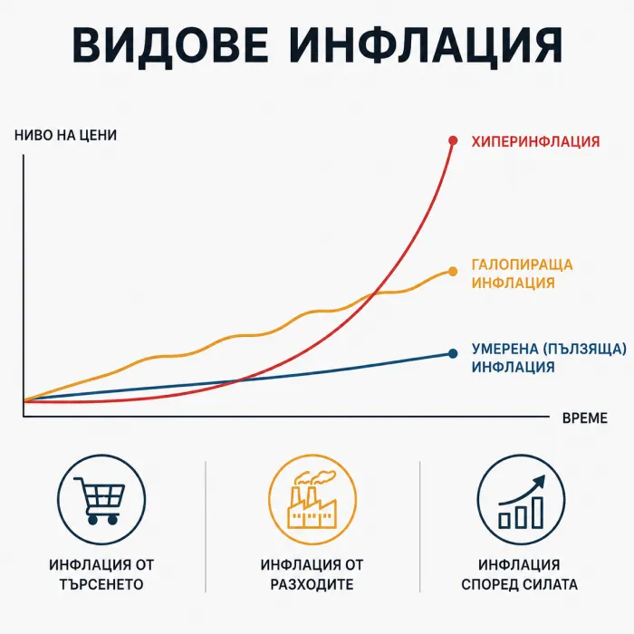 Видове инфлация: Какво представляват и как да защитим капитала си